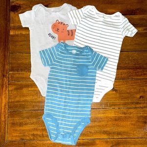 3 pack of baby boy onesies